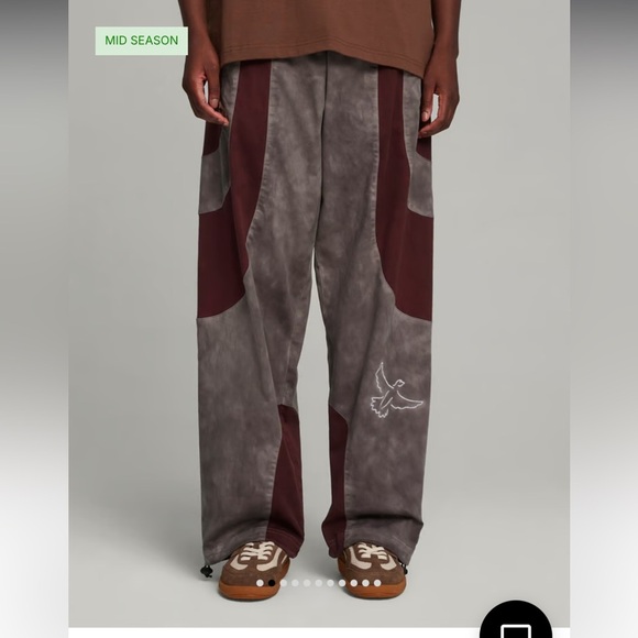 PUMA x KidSuper Men's Track Pants grey and maroon